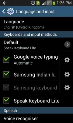 Speak Keyboard Lite android App screenshot 6